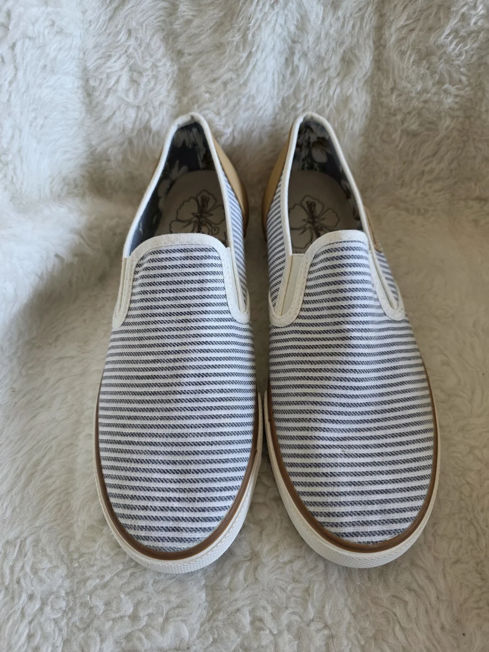 Tommy Bahama Men's Blue Stripe Slip-On Sneaker